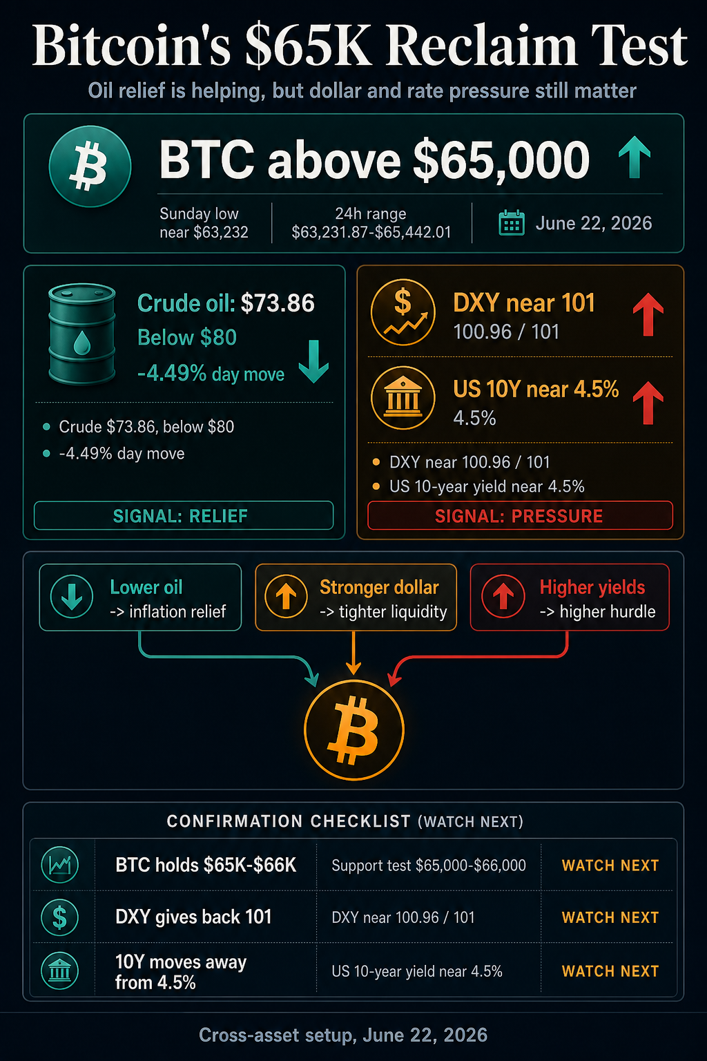 Bitcoin price rebounds to K as oil falls, but US market data still blocks the all-clear
