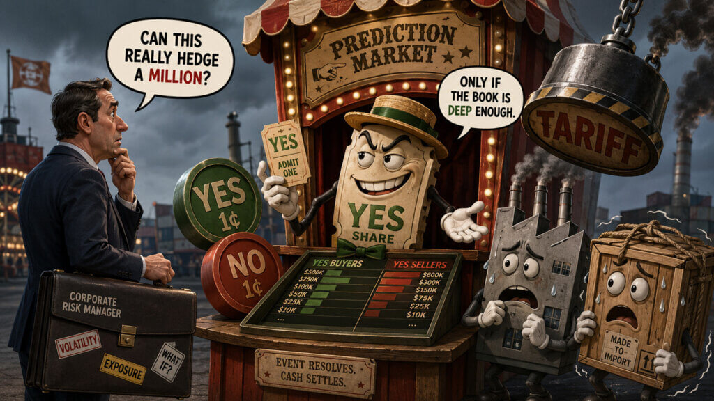 Prediction markets can hedge corporate losses – Who decides if they pay out?