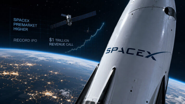 SpaceX rally extends as Elon Musk’s $1 trillion revenue call draws retail and crypto traders