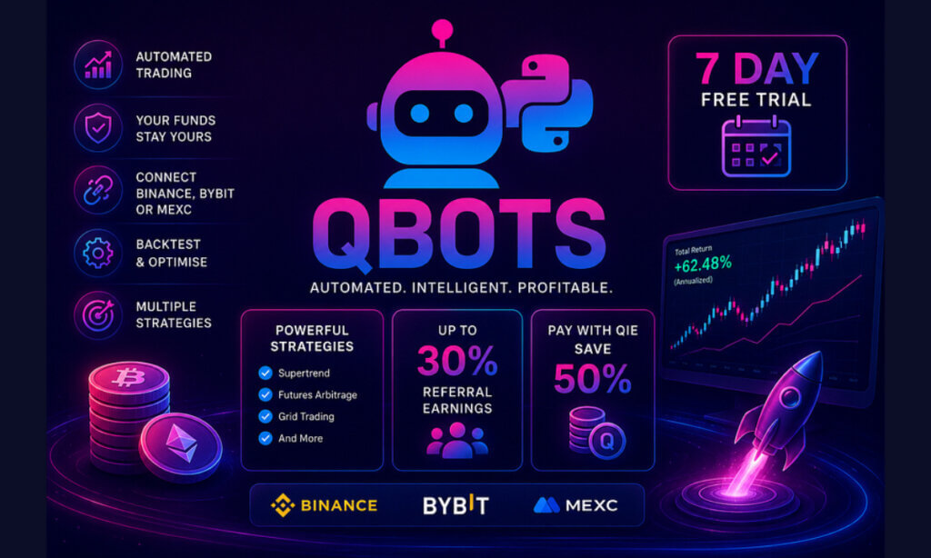 QIE Blockchain Introduces QBots, Offering Automated Trading with Support for Binance, Bybit and MEXC