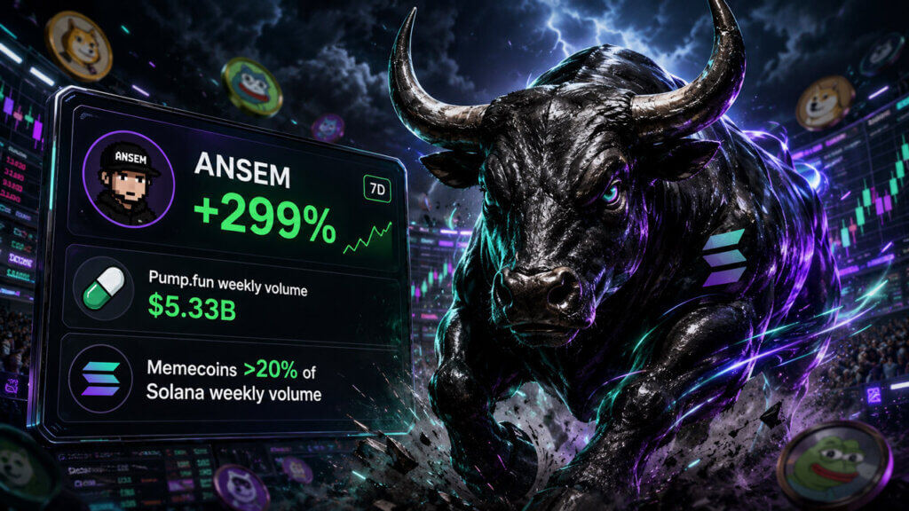 ANSEM surges 299% as Solana memecoin activity returns and Pump.fun trading volume rebounds