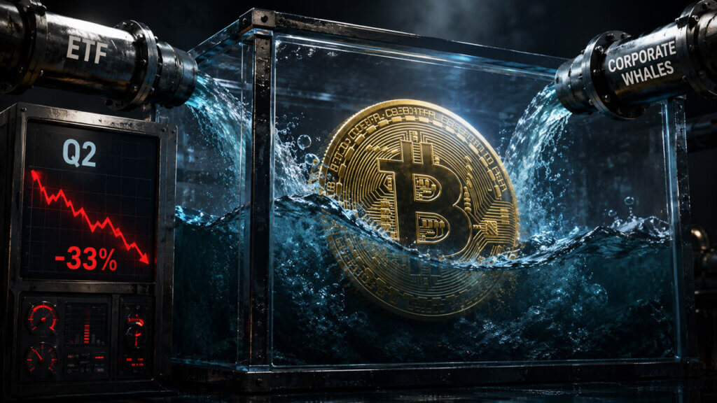 Bitcoin ETF liquidity tank shows corporate whale buying slows in Q2