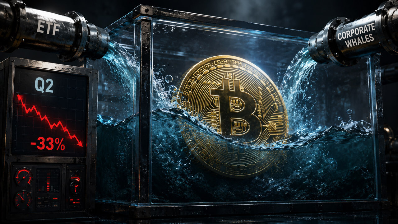 Bitcoin ETF liquidity tank shows corporate whale buying slows in Q2
