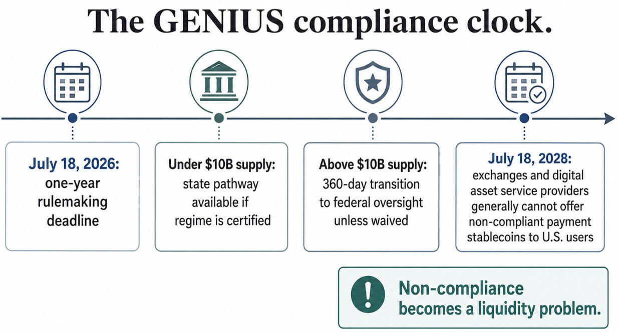 The GENIUS compliance clock