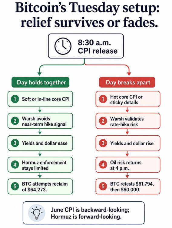 Bitcoin's Tuesday setup: relief survives or fades