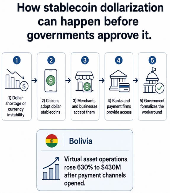 How stablecoin dollarization can happen before governments approve it