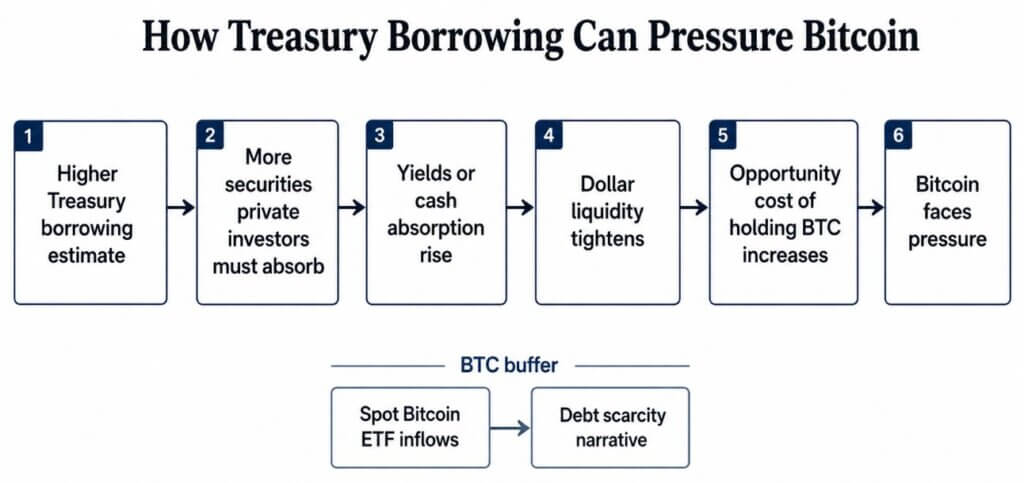 How Treasury borrowing can pressure Bitcoin