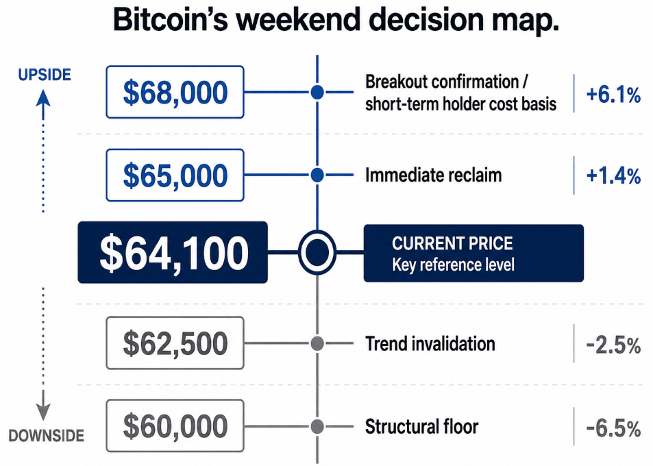 Bitcoin's weekend decision map