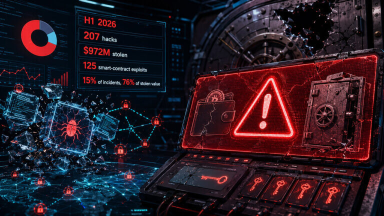 Crypto hacks security dashboard highlighting operational risks beyond smart contract exploits in 2026