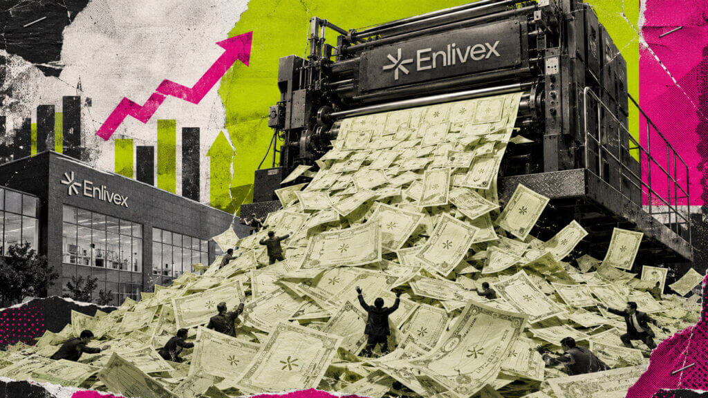 Enlivex-branded printing press releases a flood of share certificates as investors struggle through the growing paper pile.