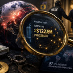 Featured image for One crypto wallet tied to a 20-year-old fraudster processed over $122M before Interpol closed in