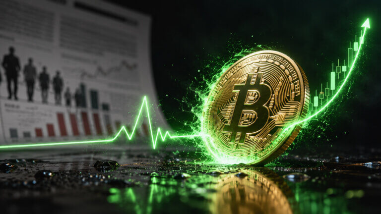Bitcoin ETF inflows revive after weak US jobs report as BTC price rebounds against a rising market chart
