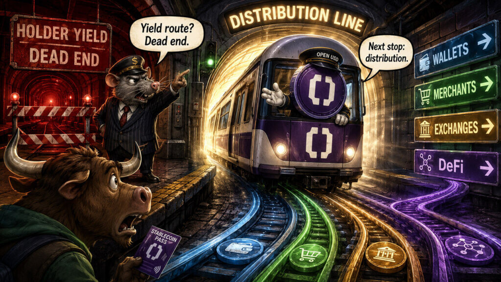 OpenUSD stablecoin illustration showing institutional payments firms driving a new challenge to USDC and stablecoin dominance