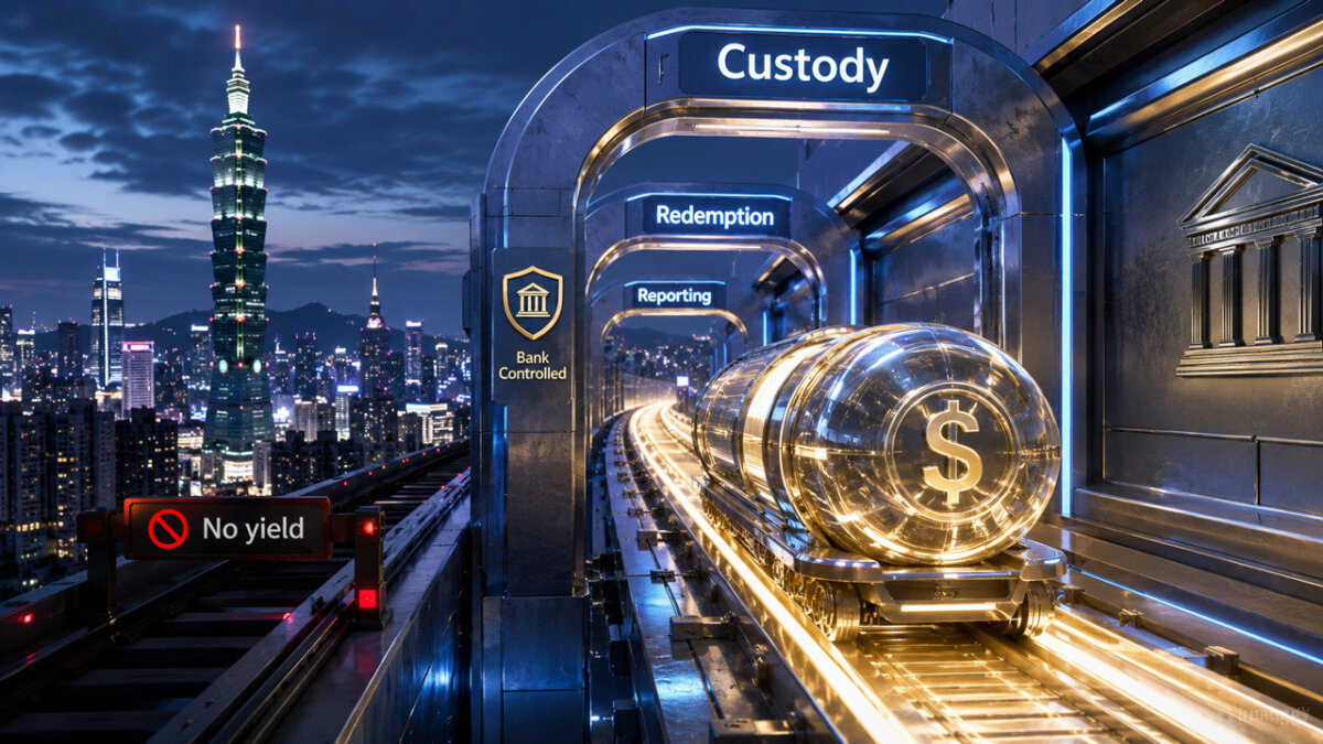 Taiwan bank-controlled stablecoin payment rails under new crypto law