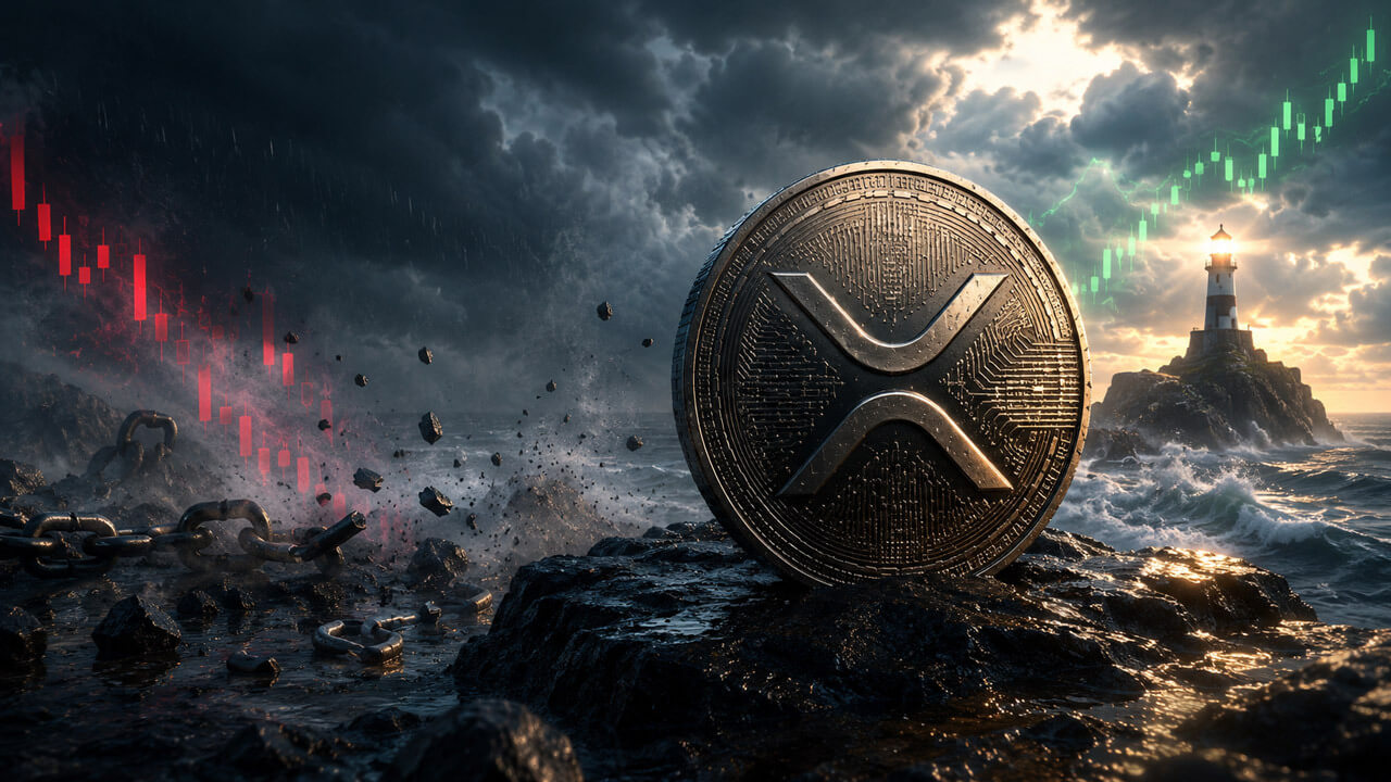 XRP token illustrating leverage reset as ETF demand becomes the next test for the market