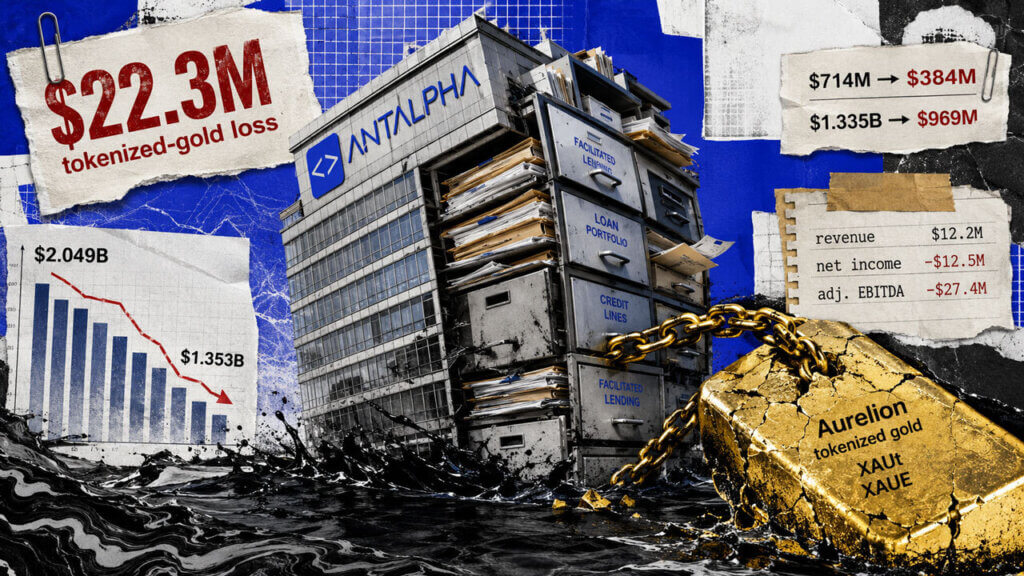 Tether-backed Antalpha lost $696 million in loan TVL as its gold bet returned a $22 million loss
