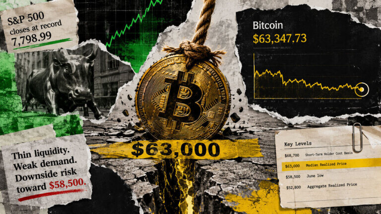 Bitcoin’s stall around $63,000 exposes how weak its buyers have become amid record high S&P 500