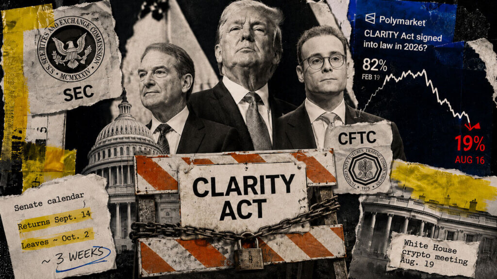 Trump to meet Coinbase, Ripple and crypto leaders as CLARITY Act odds collapse to 10%