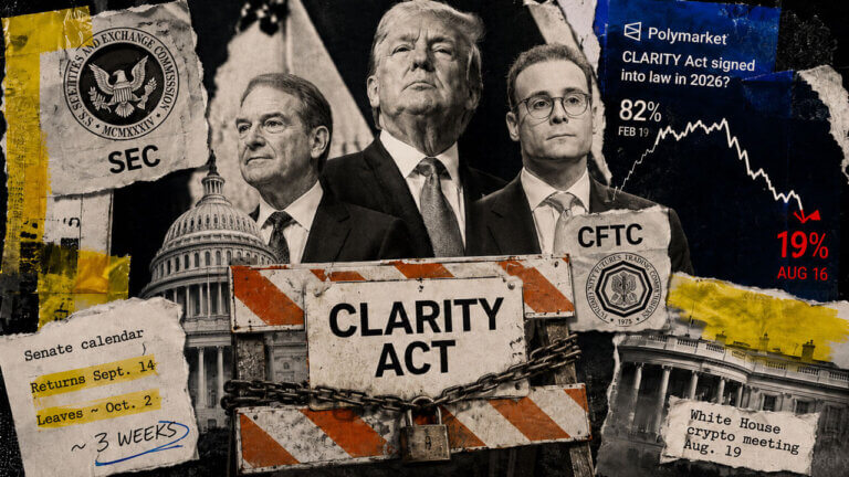Trump to meet Coinbase, Ripple and crypto leaders as CLARITY Act odds collapse to 10%