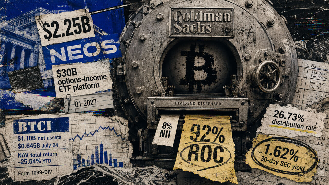 Goldman Sachs drops $2.25 billion to hijack the Bitcoin yield market and leapfrog BlackRock by 19x