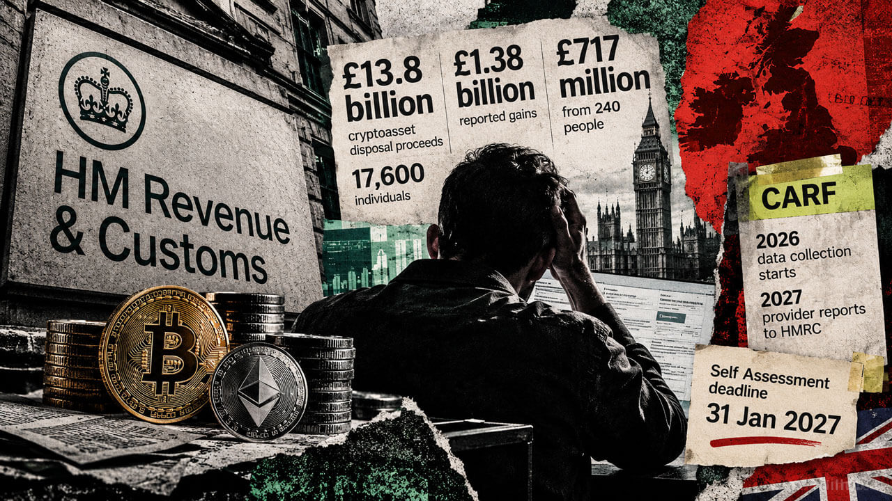 UK crypto investors declared £1.38B in gains, but half came from just 240 people