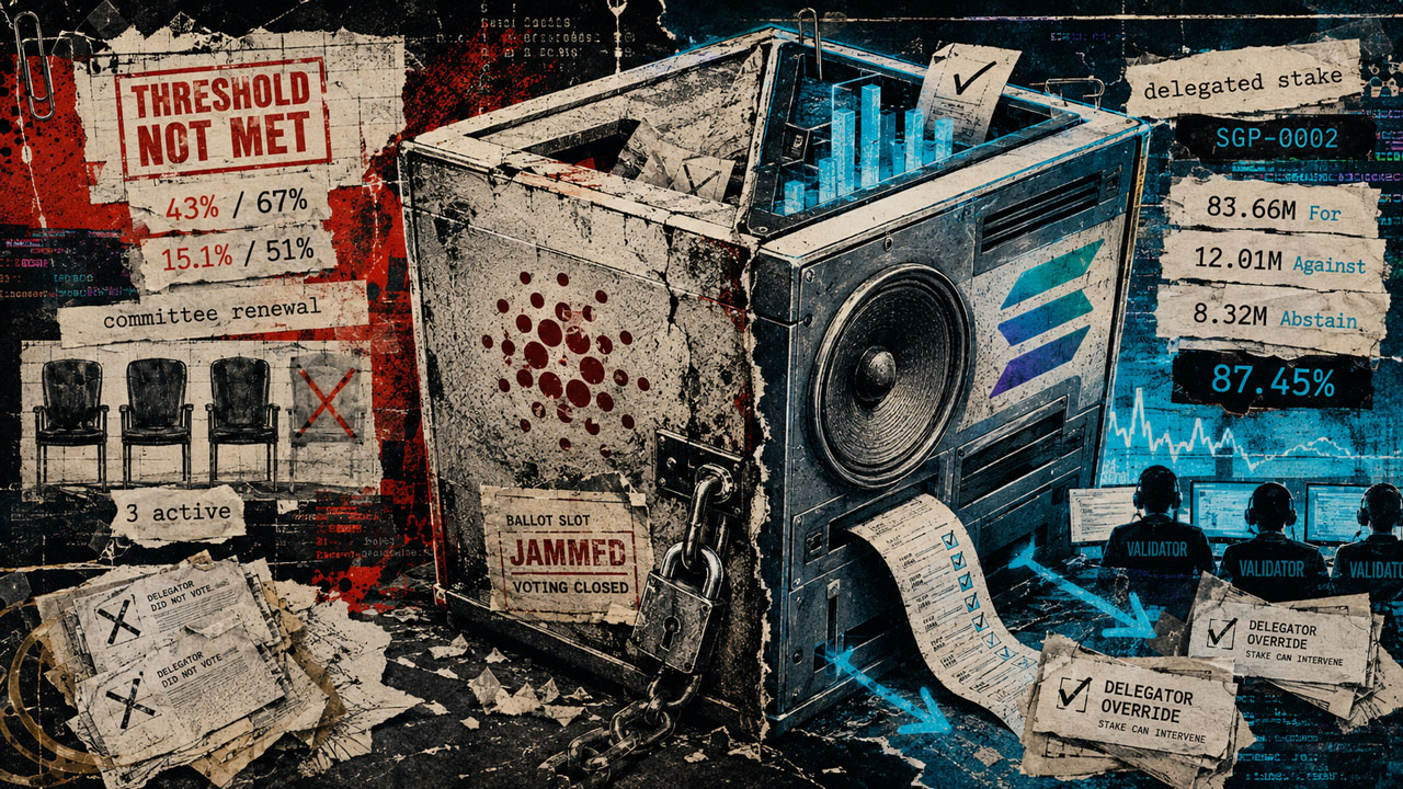 Cardano and Solana just exposed crypto governance’s biggest weakness