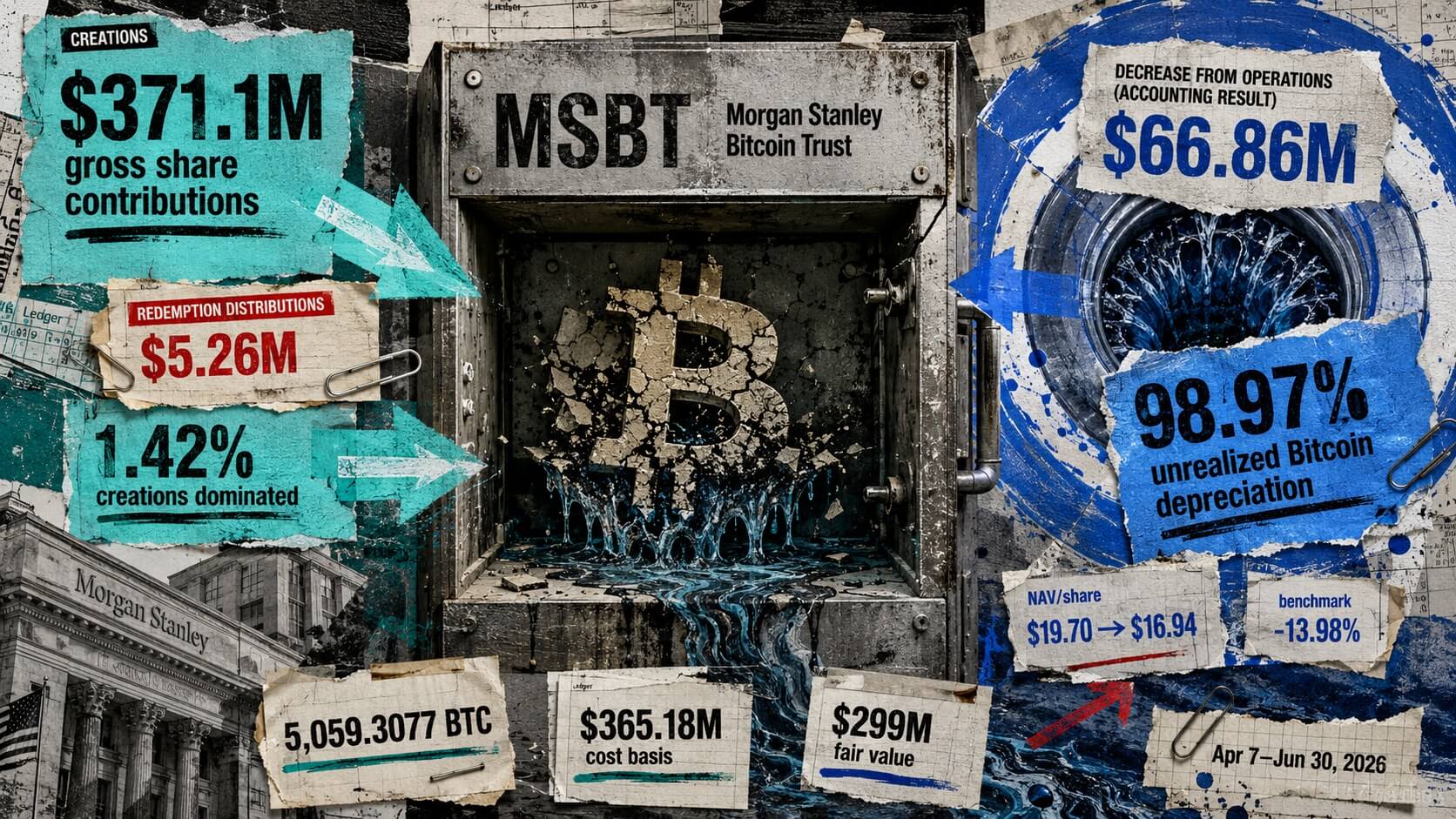 Morgan Stanley’s Bitcoin ETF drew $371 million of share contributions while Bitcoin erased $66.8 million