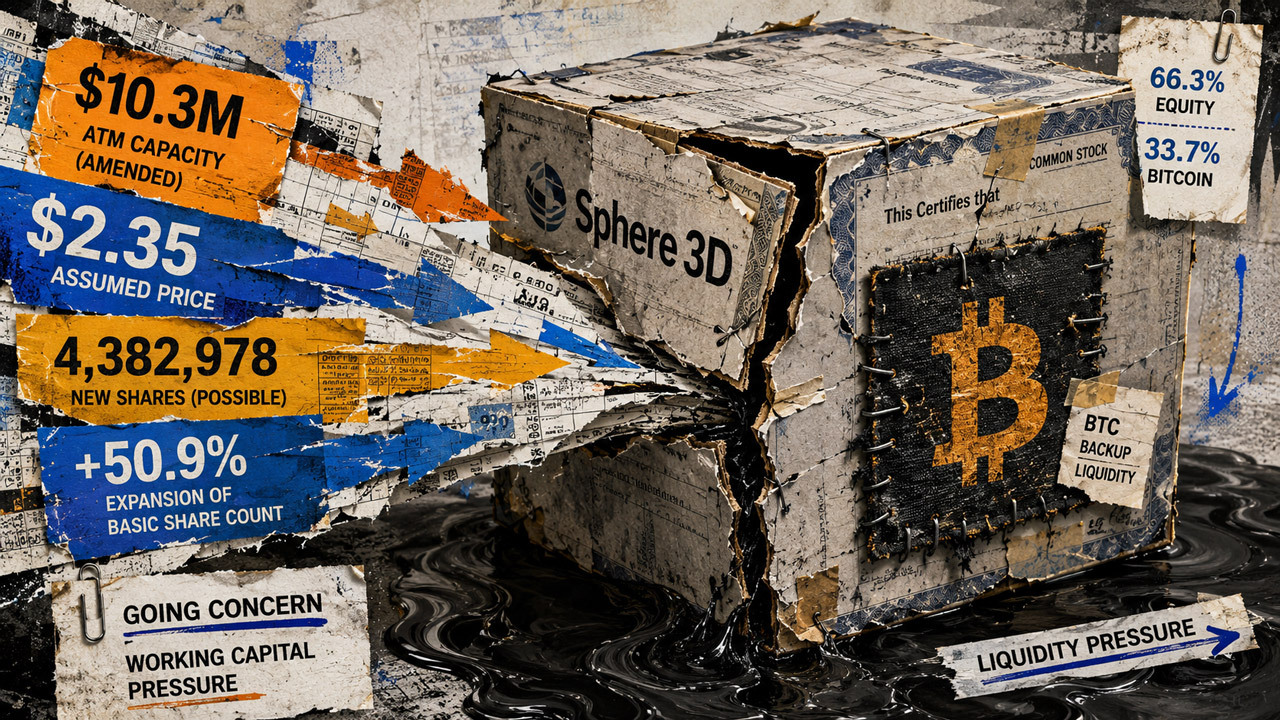 Bitcoin Miner Sphere 3D Plans 50 Percent Share Dilution