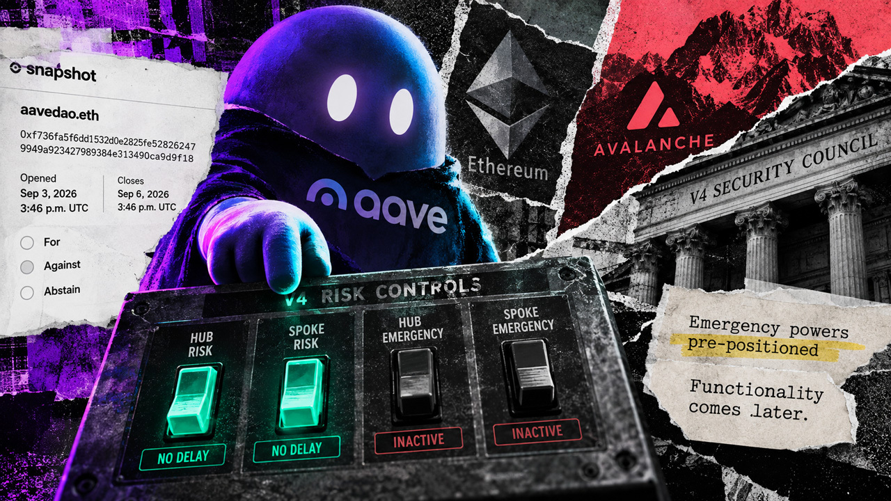Aave crypto lending proposal would let emergency tools freeze markets – but not unfreeze them