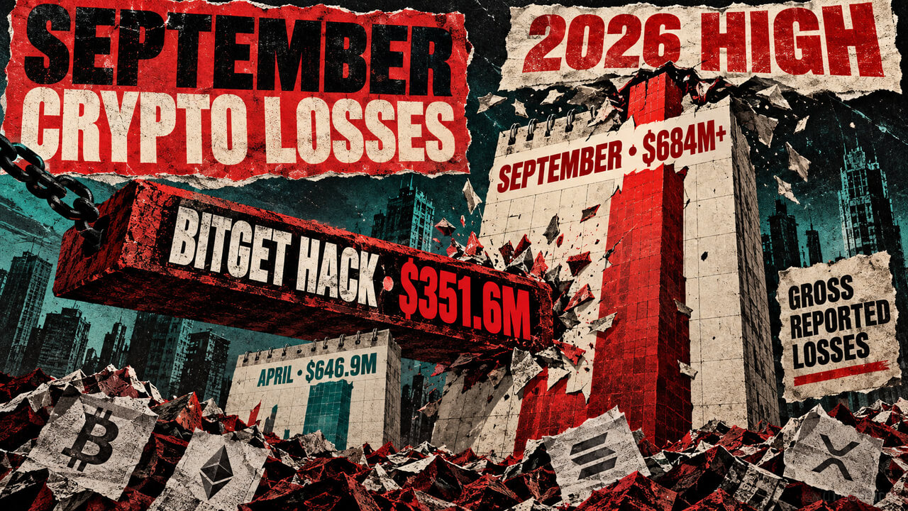 Bitget’s $351.6 million hack pushes September crypto losses to 2026 high