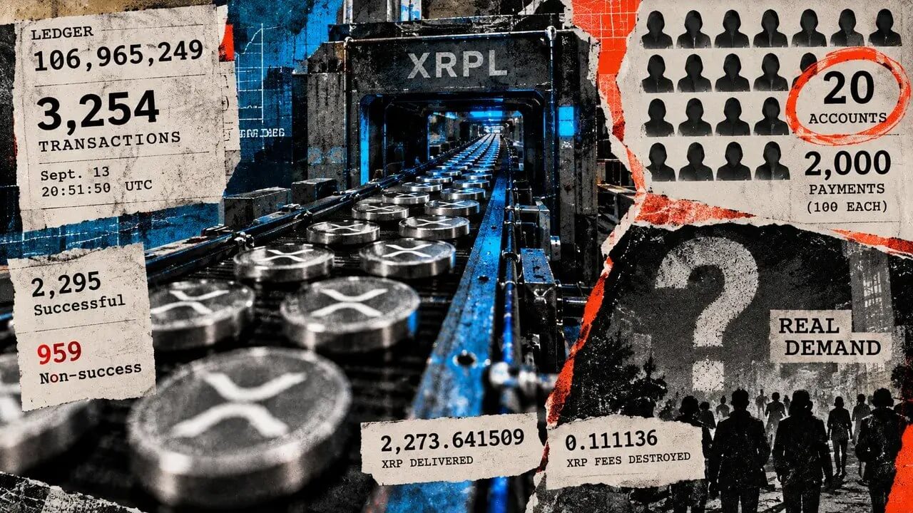 XRP Ledger Processes 3,254 Transactions in Single Ledger, Though Activity Was Synthetic