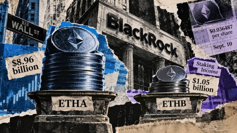 BlackRock’s staking Ethereum ETF pays yield but investors still prefer its $9 billion ETHA fund