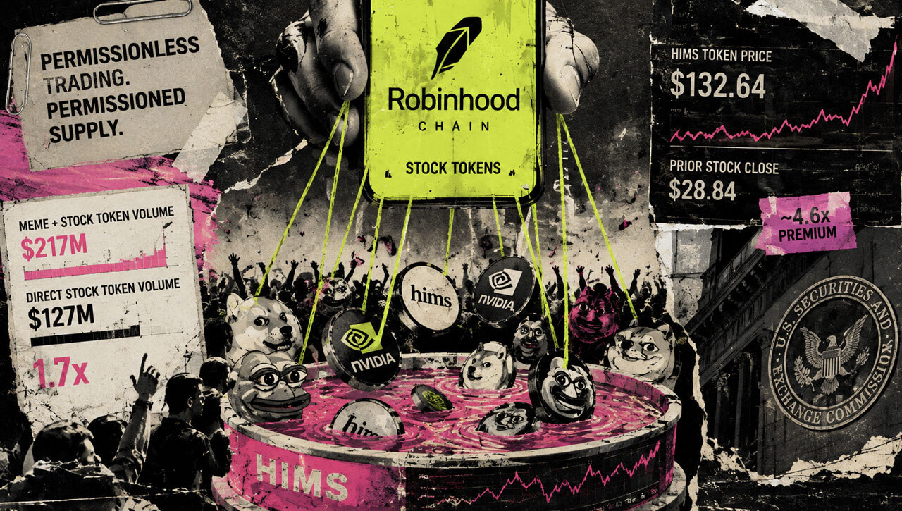 Robinhood put stocks on a permissionless blockchain- memecoin traders are stress-testing what happens next