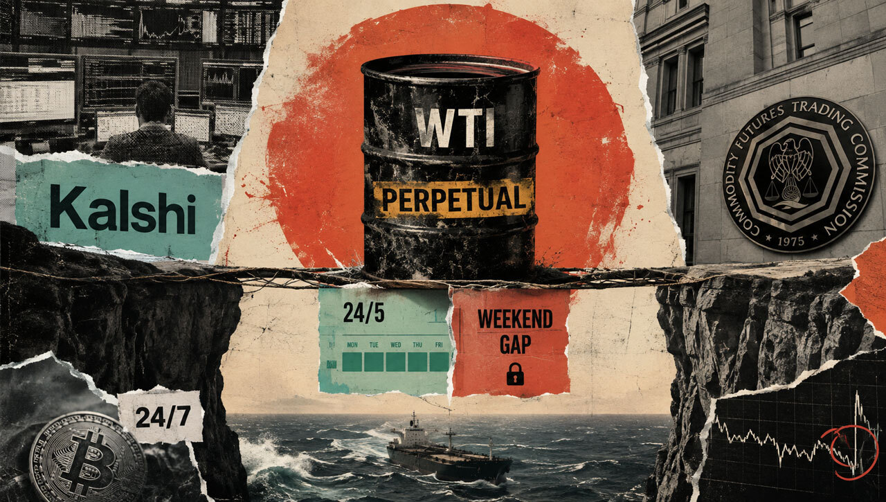 Kalshi’s new oil contract promises non-stop exposure, but a hidden flaw could expose traders to massive weekend shocks