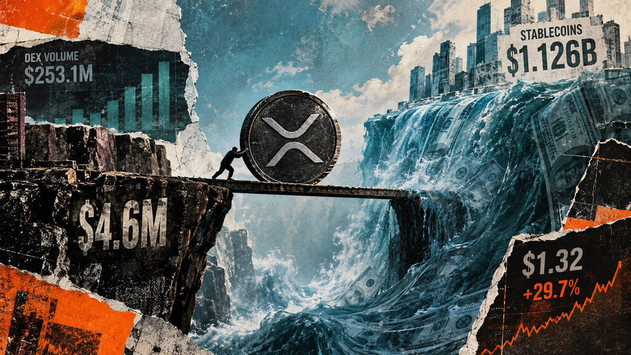XRP’s 30% monthly rebound meets a $4.6 million liquidity trial inside XRPL’s $1.1 billion stablecoin boom
