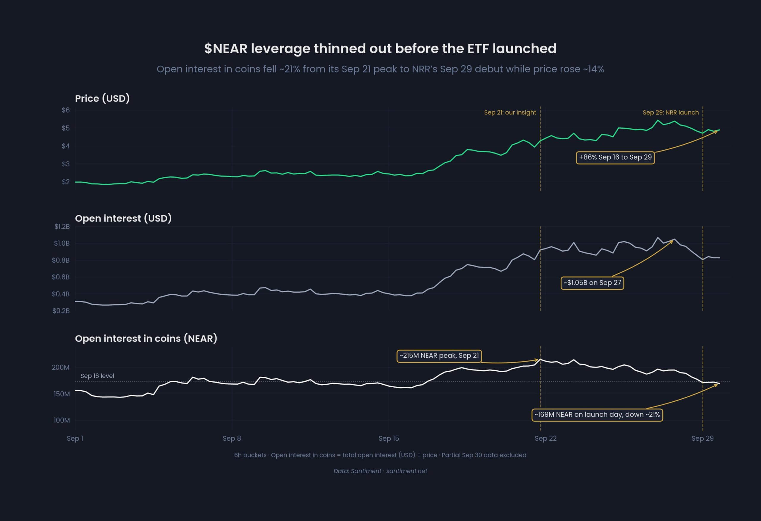NEAR Token Leverage Declines
