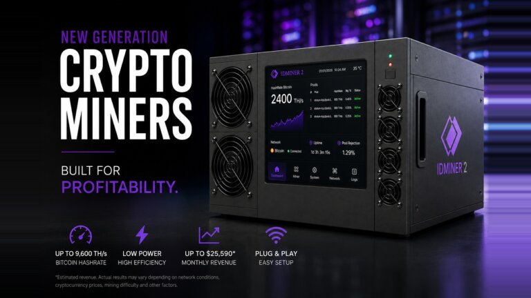 ASICID IDMINER 2 cryptocurrency miner with IDMINER Series features