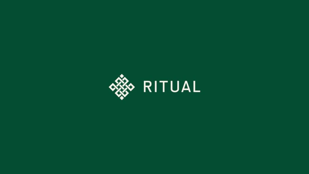 Ritual logo on a deep green background